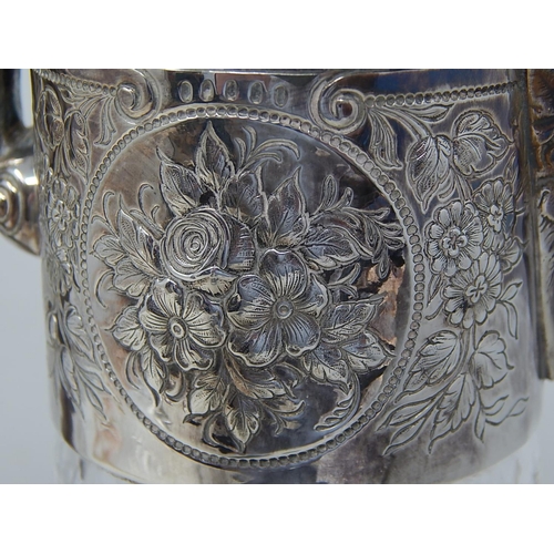 94 - Pair of Good Quality Victorian/Edwardian Silver Plated Claret Jugs with Bacchus Mask Spouts & Handle... 