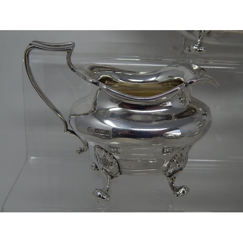 40 - George V silver 3 piece tea service, Sheffield 1911, John Round - 27.4 oz