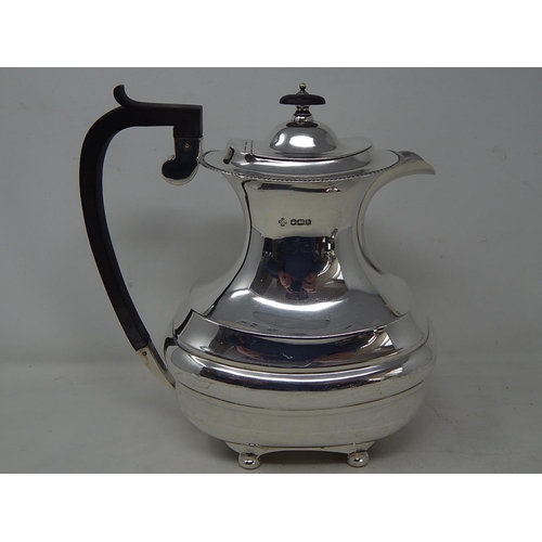 46 - George V silver coffee pot, Sheffield 1919, 20oz