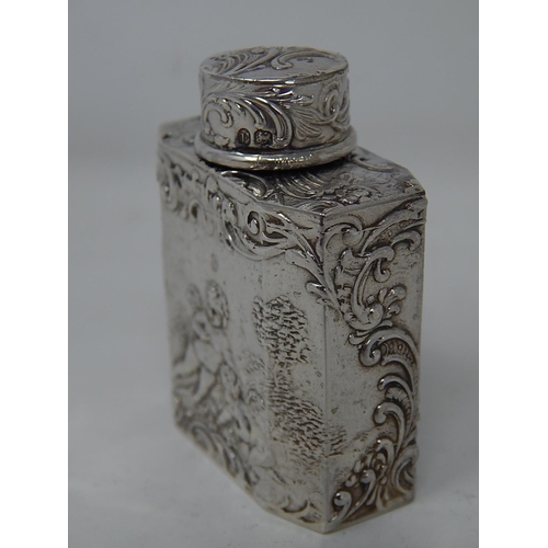 48 - Victorian silver perfume bottle, London 1895, David Bridge