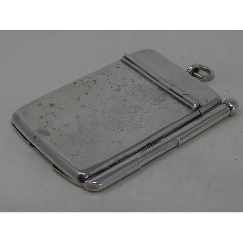 55 - Victorian silver card case & pencil, Chester 1900