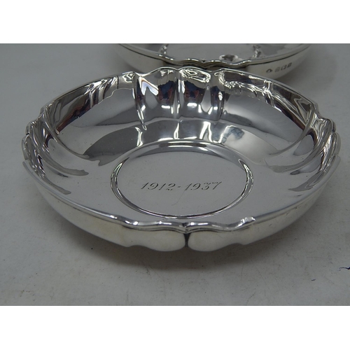 79 - Pair of George VI silver dishes, Birmingham 1936, Adie Brothers, (retailed by Finnigans) 5.20oz