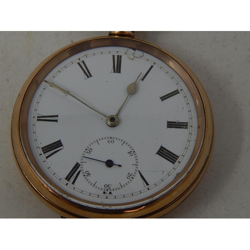 88 - Gold plated pocket watch, standard lever escapment, Dennison Star 1850