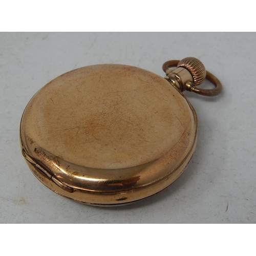 88 - Gold plated pocket watch, standard lever escapment, Dennison Star 1850