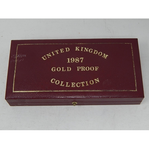 24A - 1987 Royal Mint UK Gold Proof Set: Double Sovereign, Sovereign and Half Sovereign. Complete with Cer... 