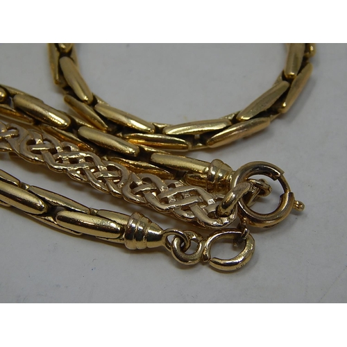 70A - Yellow Metal Neck Chain with 9ct Gold Attached Money Clip: Gross weight 38g