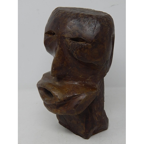 511 - After JOSEPH CSAKY (1888-1971) Cubist Movement Cast Bronze Head: 17cm High