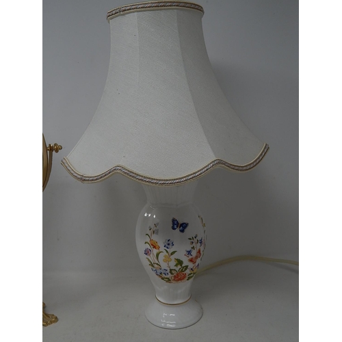 425 - Ainsley lamp with shade; planter and posy vase