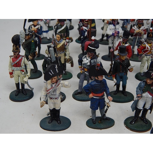 537 - 76 x DEL PRADO Infantrymen with English & French Cannons: Hand Painted.