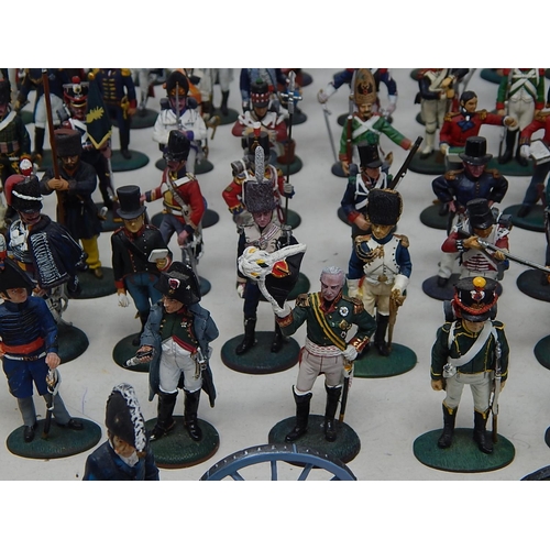 537 - 76 x DEL PRADO Infantrymen with English & French Cannons: Hand Painted.