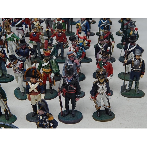 537 - 76 x DEL PRADO Infantrymen with English & French Cannons: Hand Painted.