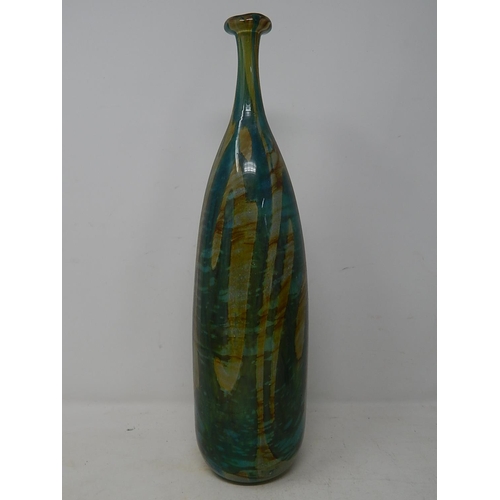 555 - Tall Isle of Wight Glass Vase: Measures 36cm high