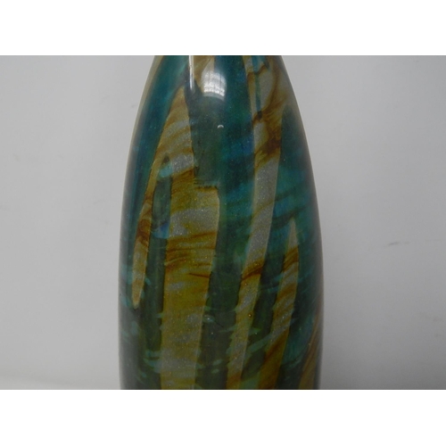 555 - Tall Isle of Wight Glass Vase: Measures 36cm high