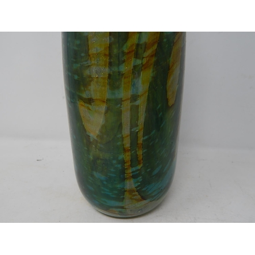 555 - Tall Isle of Wight Glass Vase: Measures 36cm high