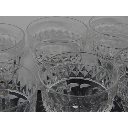 561 - Set of 6 Quality Large Edwardian Cut Glass Wine Glasses: Measuring 15cm high x 9.5cm diameter