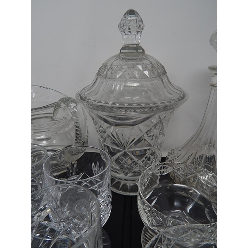 563 - Quantity of Vintage Cut Glass Including a Jug, Set of 6 Glasses, Dessert Dishes etc.