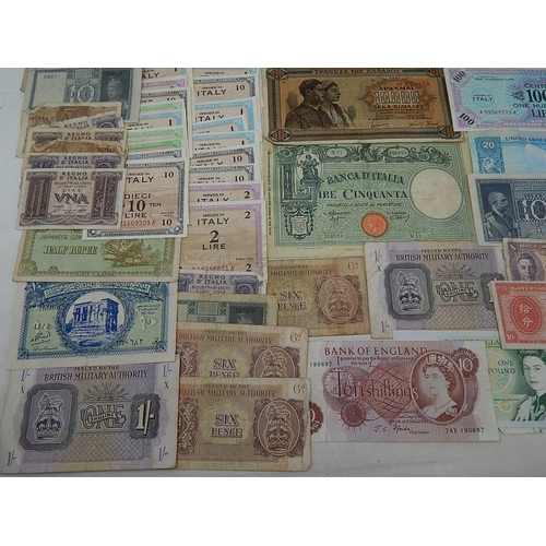 1 - Large collection of early Banknotes including a selection of British Military Authority, etc.