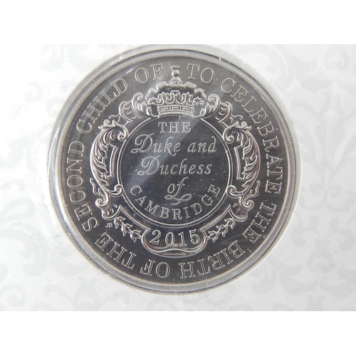 18 - HRH Prince George of Cambridge Royal Baby Silver Proof Commemorative coin; HRH Princess Charlotte of... 