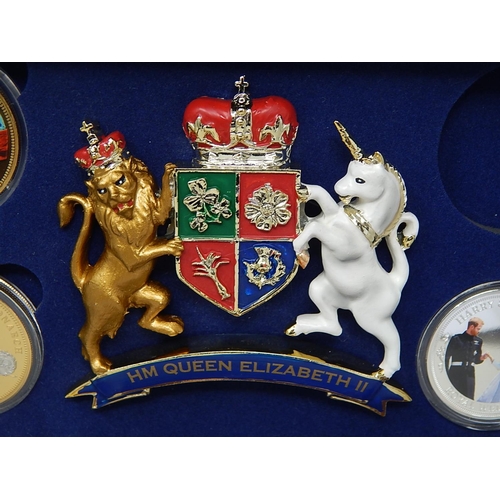 54 - The Royal Wedding Coin Ciollection (almost complete) in display case