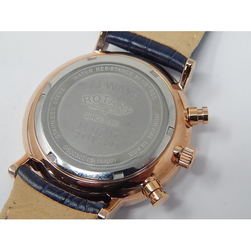 25 - Gentleman's Rotary Wristwatch with Date Aperture: Working When Catalogued.