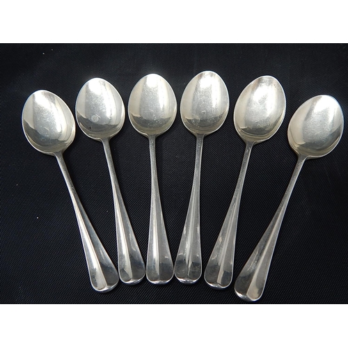 61 - Set of 6 Silver Coffee Spoons: Hallmarked Sheffield 1938: Weight 55g