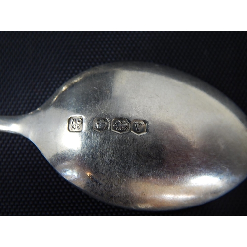 61 - Set of 6 Silver Coffee Spoons: Hallmarked Sheffield 1938: Weight 55g