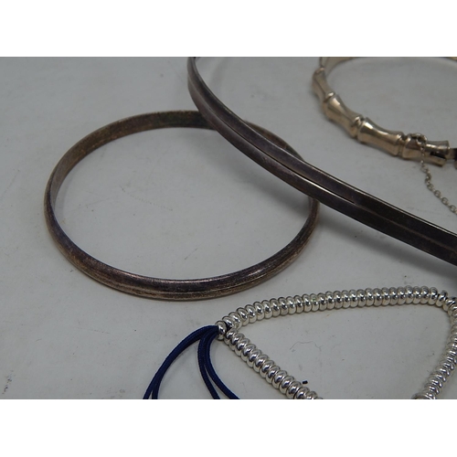 62 - Quantity of Hallmarked 925 Silver to Include Bangles, Bracelets & Necklaces.