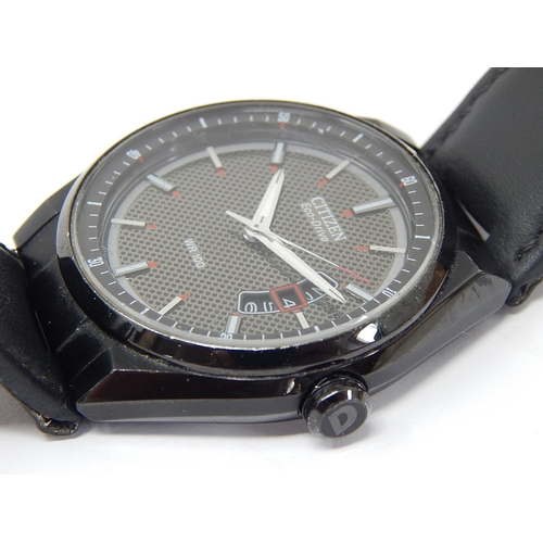 63 - Gentleman's Citizen Eco Drive Wristwatch with Day/Date Apertures: Working When Catalogued.