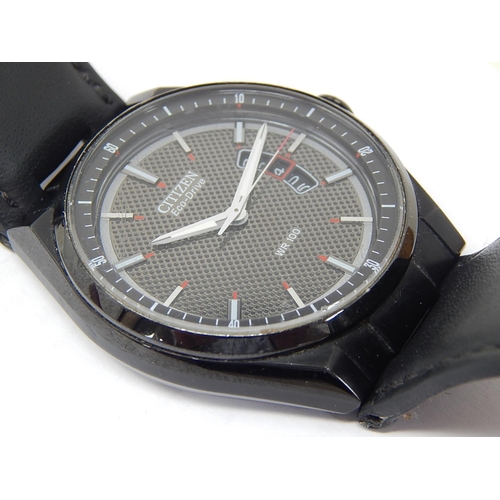 63 - Gentleman's Citizen Eco Drive Wristwatch with Day/Date Apertures: Working When Catalogued.