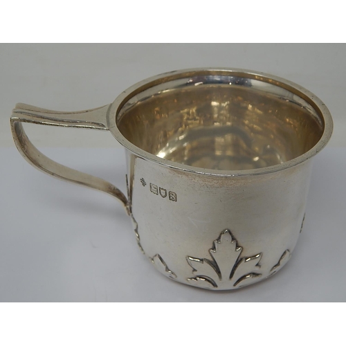 65 - Silver Cup with Cut Card Decoration: Hallmarked London 1913 by Horace Woodward & Co: Weight 146g