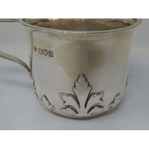 65 - Silver Cup with Cut Card Decoration: Hallmarked London 1913 by Horace Woodward & Co: Weight 146g