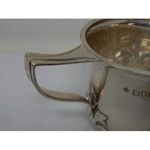 65 - Silver Cup with Cut Card Decoration: Hallmarked London 1913 by Horace Woodward & Co: Weight 146g