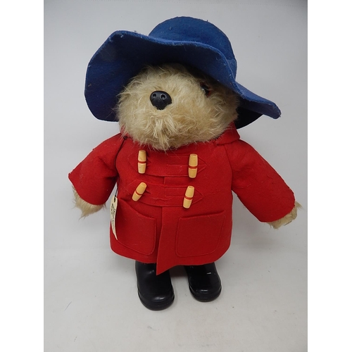 504 - Paddington Bear with Original Clothing, Wellington Boots & Label: Height 50cm