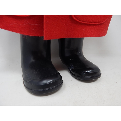 504 - Paddington Bear with Original Clothing, Wellington Boots & Label: Height 50cm