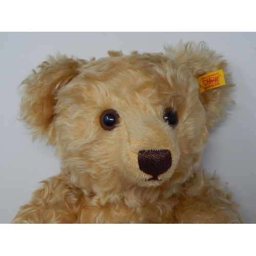 507 - STEIFF: Teddy Bear with Growler, Button in Ear & Tag: Height 42cm