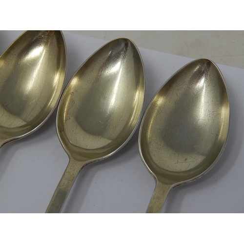 80 - Set of Russian 87 Standard Silver & Fine Enamel Floral Decorated Teaspoons with Gilded Bowls. Weight... 