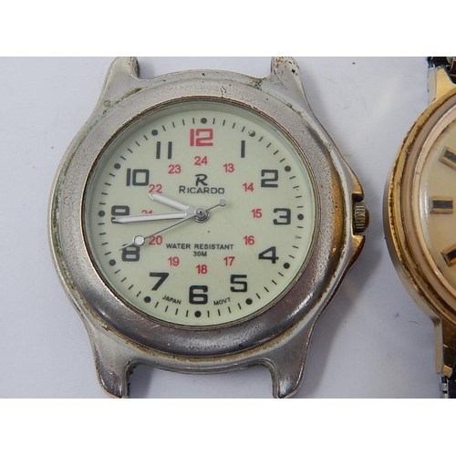 84 - Two Vintage Gentleman's Timex Wristwatches together with another by Ricardo.