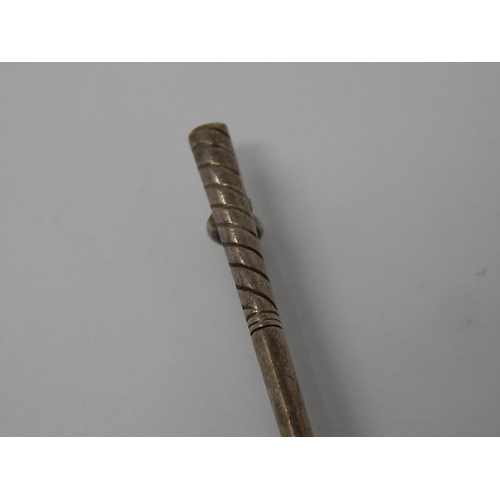 101 - Charles Horner: Edwardian Silver Tie pin in The Form of a Golf Club: Hallmarked Chester 1910