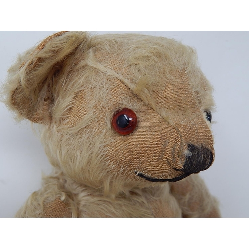 711 - IN NEED OF A LOVING NEW HOME: Antique Bear rescued from attic: Long snout, arms, humped back & glass... 