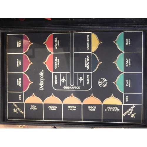 726 - The Original Prototype PETROPOLIS Board Game by Bendy Toys c.1975 Contained In Leather Attache Case:... 