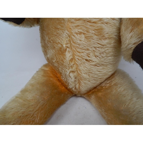 728 - IN NEED OF NEW HOME: 1960's Plush Jointed Teddy Bear with Replacement Pads: Height 72cm