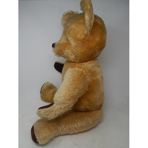 728 - IN NEED OF NEW HOME: 1960's Plush Jointed Teddy Bear with Replacement Pads: Height 72cm