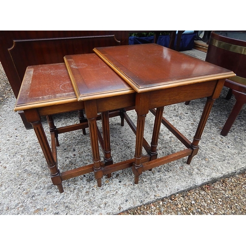 742 - Nest of Three Walnut Veneered Side Tables.