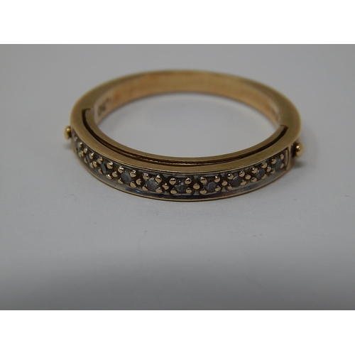 130 - 9ct gold vintage diamond half-eternity hidden 