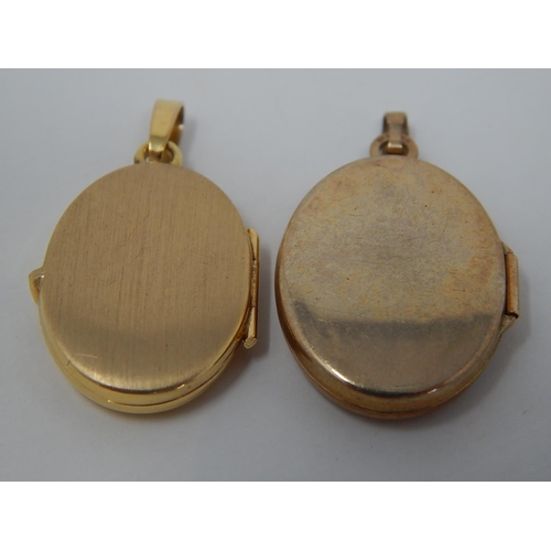 144 - 2 x 9ct Gold lockets: 8422