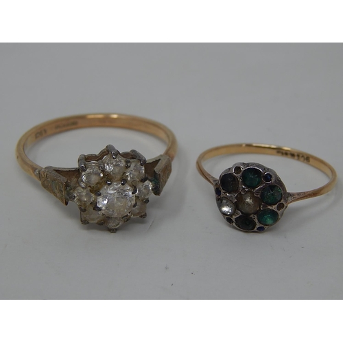 150 - 2 x 9ct gold gemstone rings: 8512