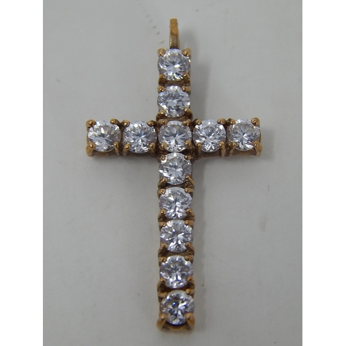 157 - 2 x 9ct Gold cross pendants 4007