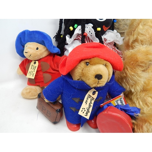 538 - Quantity of Teddy Bears & Rag Doll: Makers Including Steiner, Paddingtons etc (5)