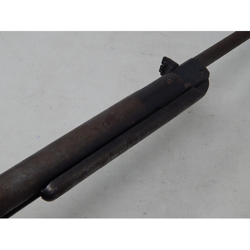 553 - Early C20th Air Rifle with Walnut Stock: Length 108cm