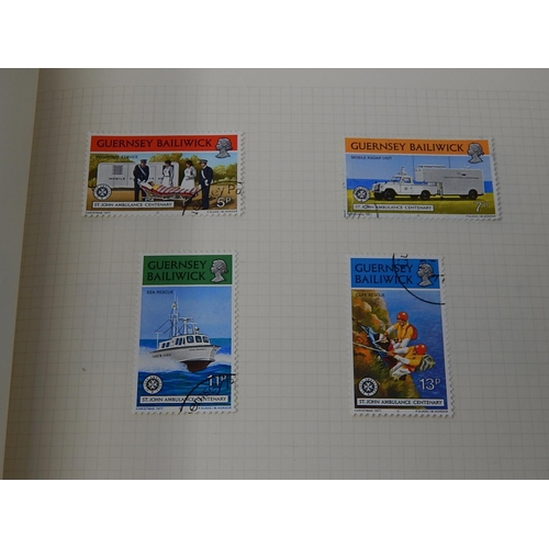 924 - Three Stanley Gibbons Stamp Albums Containing a Large Quantity of GB, Alderney, Guernsey, Jersey, Is... 